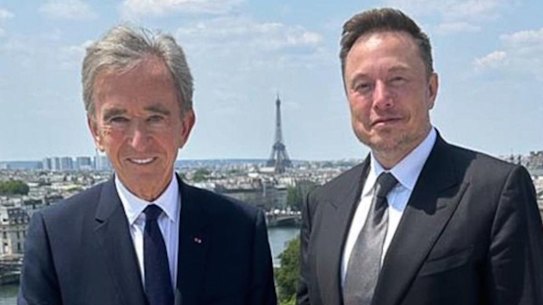 The world’s two richest people, Elon Musk and Bernard Arnault, met for lunch on Friday in Paris.