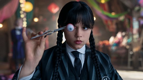 Jenna Ortega as Wednesday Addams.