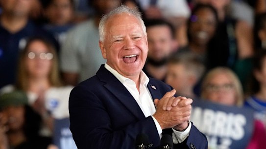 Democratic vice presidential candidate Minnesota Gov. Tim Walz 