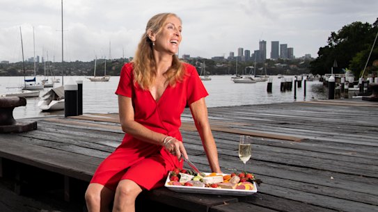 Looks just like dairy cheese: Jessica Bailey with a platter of vegan cheese.
