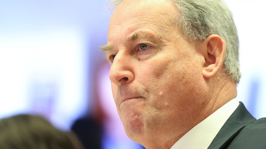 Aged Care Services Minister Richard Colbeck at Senate estimates on Tuesday.