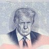 A rendering provided by the State Department shows an example of the limited release commemorative US “Trump” passports that the department is preparing in honour of America’s 250th birthday.