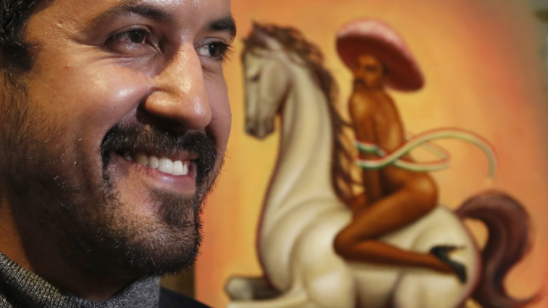 Painting Depicts Mexican National Hero Emiliano Zapata In High