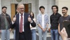 Anthony Albanese mingles with students at parliament on Monday