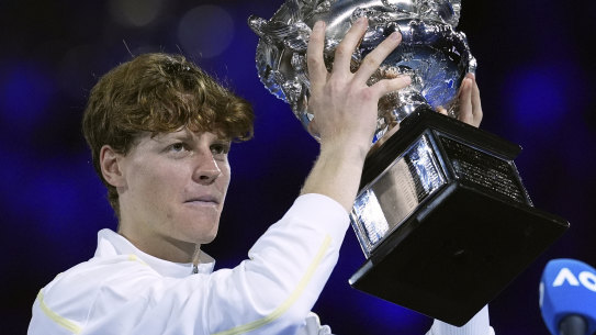 Jannik Sinner wins his second Australian Open crown in January - before accepting a three-month doping ban.