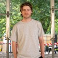 Chef Hugh Allen at the site of his new restaurant, Yiaga, in Fitzroy Gardens.