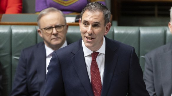Chalmers during the budget address.