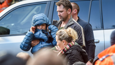 William Callaghan after he was reunited with his mother and stepfather.