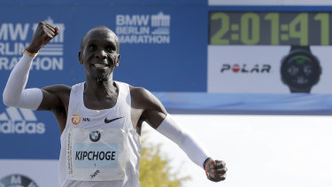 That moment: Eliud Kipchoge wins the 45th Berlin Marathon.