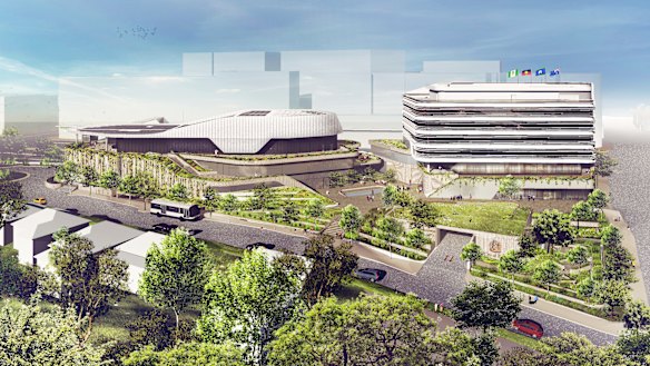 An artist's impression of The New Heart of Ryde development.