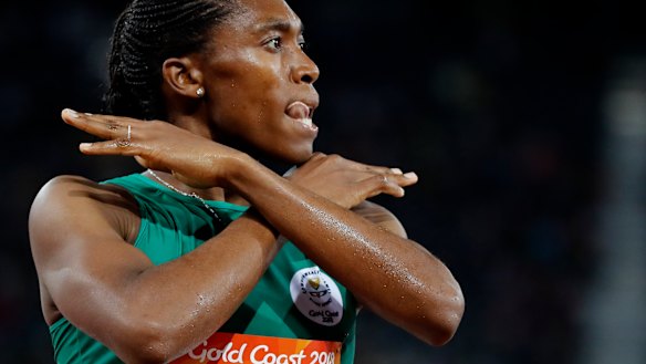 Caster Semenya after winning her first Commonwealth gold.