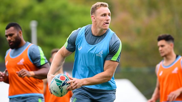 Reece Hodge at last year's Rugby World Cup in Japan. 