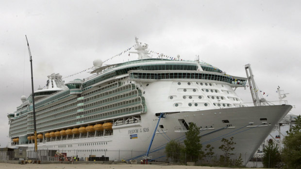 The Freedom of the Seas cruise ship.