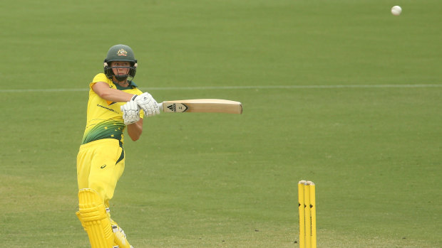 Decisive: Ellyse Perry’s innings maintained her strong vein of form, coming a week after the all-rounder posted her maiden ODI century.