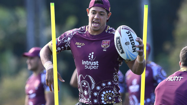 In doubt: Dane Gagai suffered a finger injury at training.