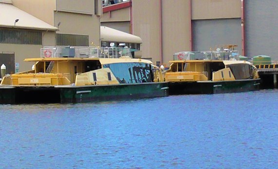 Two of the new River-class ferries.