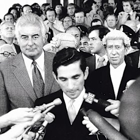 The governor-general's secretary David Smith announces the dismissal of Gough Whitlam as prime minister in 1975.