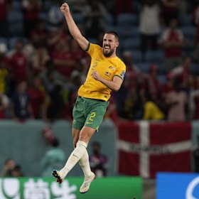 Degenek celebrates a win while playing in 2022.