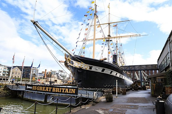A museum to herself: The colossal SS Great Britain steamship in the dry dock in Bristol.