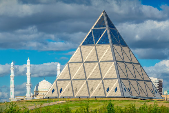The Palace of Peace and Reconciliation, also known as the Pyramid of Peace and Accord, in Astana.