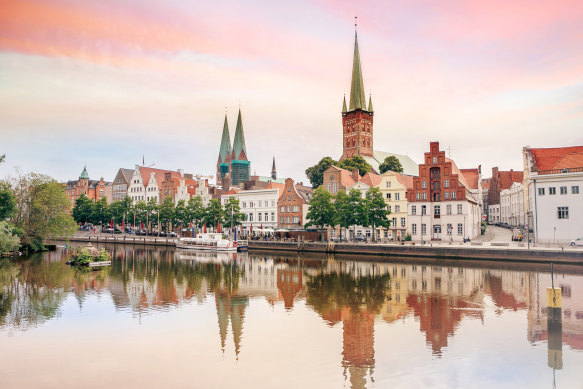 Old Lubeck on the Trave River – compact and quaint.