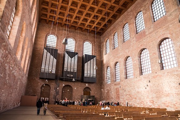 The Basilica of Constantine, or Aula Palatina, Germany, still operates  as  church today,