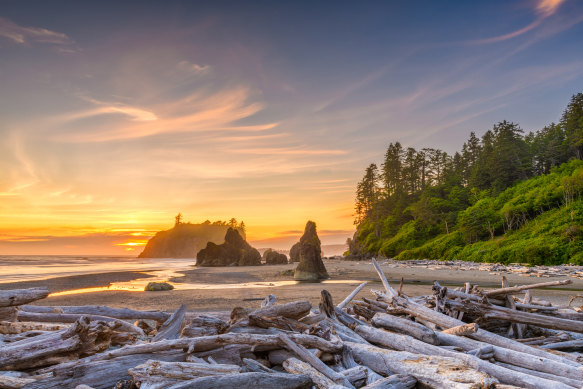 Ruby Beach at Olympic National Park, Washington State.