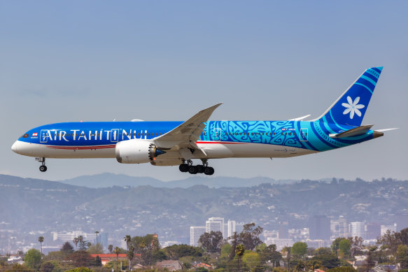 Air Tahiti Nui flies Boeing 787-9 Dreamliners from Auckland to Tahiti. 