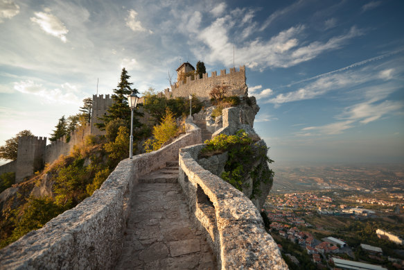 Brace for a challenging climb up to the Fortress of Guaita.
