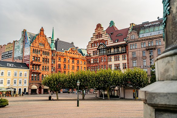 The vibrant, historic Stortorget district in Malmo.