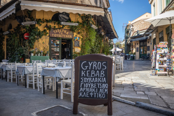 Plaka is packed with numerous Greek tavernas.