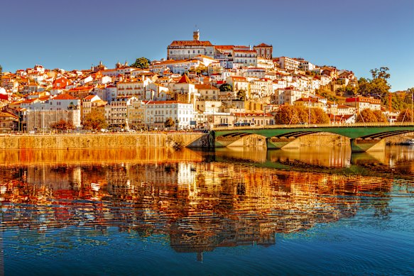 The Portuguese riverfront city of Coimbra.