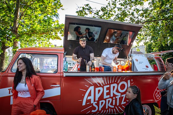 An Aperol Spritz promotion in Belgrade, Serbia.