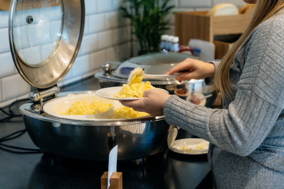 Watch out for that egg water/bin juice at the buffet table.