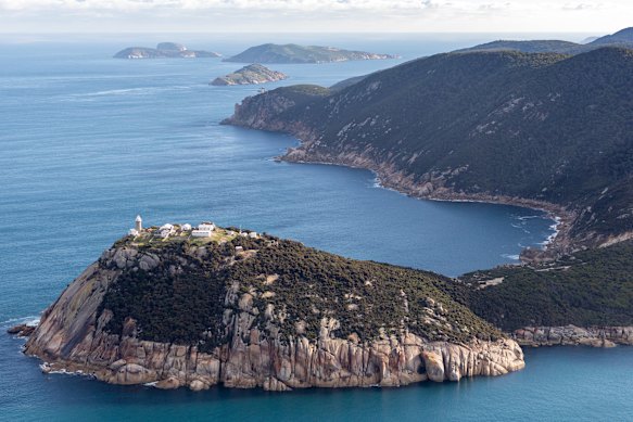 The lighthouse at Victoria’s Wilsons Promontory dates to 1859 and was built from local granite.