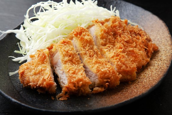 Deep-fried cutlet, Tonkatsu, one of many popular yoshoku Western-style dishes.