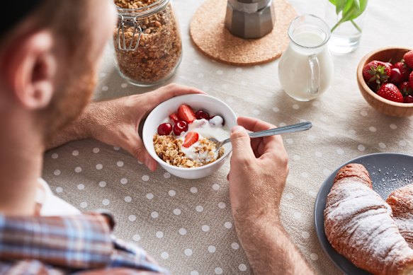 Making your own muesli at home helps keep sugar levels low as many store-bought varieties come packed with the stuff. 
