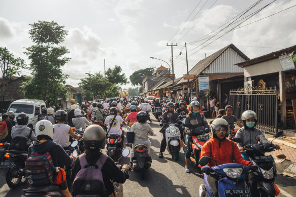 Bali has no train lines, and the public bus system is woeful, leaving you the only option of a taxi or motorbike.