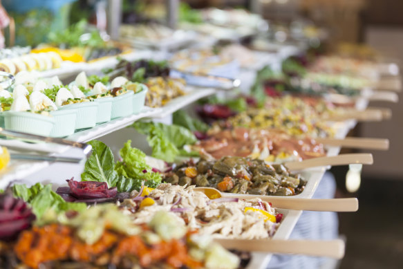 No-one can resist the urge to overindulge at a buffet.