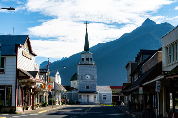 Sitka, Alaska and the Orthodox Cathedral, St Michael.