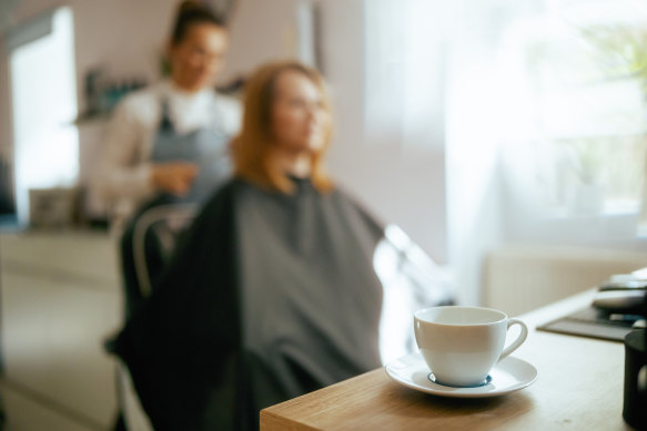 Fresh coffee and “la gioia”… the haircut is just a bonus.
