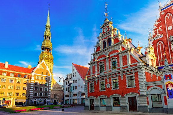 City Hall Square in Riga’s old town.