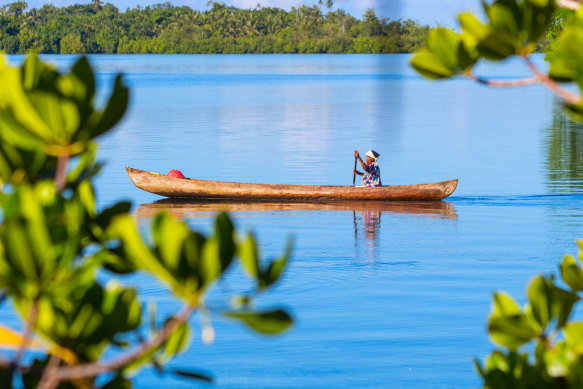 The tradition of shell money can be traced back to this lagoon 16 to 17 generations ago.