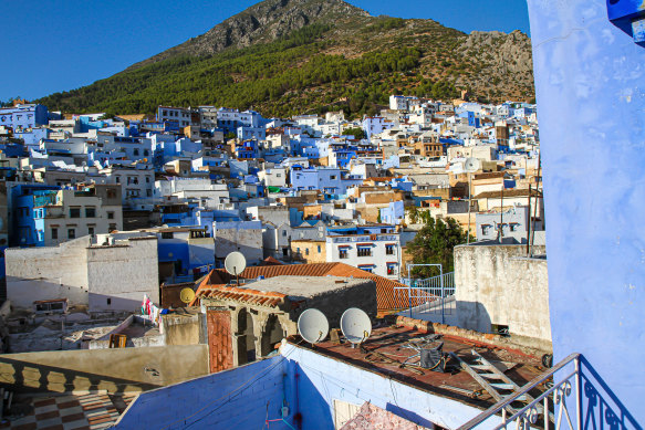  There are varying explanations for the blue colour of Chefchaouen’s buildings.