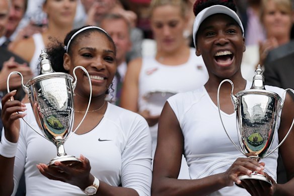 The Williams sisters have won 14 grand slam doubles titles together, most recently at Wimbledon in 2016.