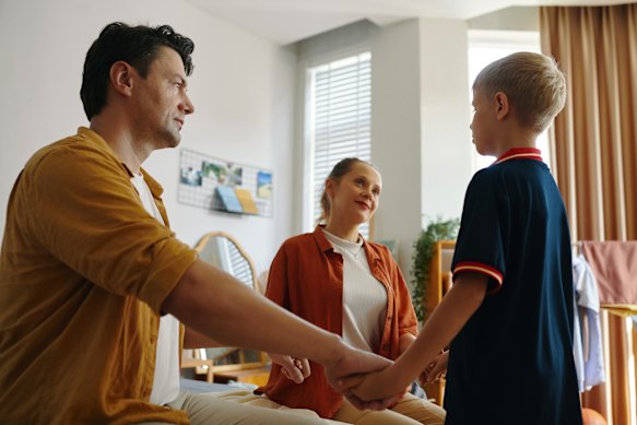 If you are not able to keep the infidelity private, try and sit with your child as a couple.