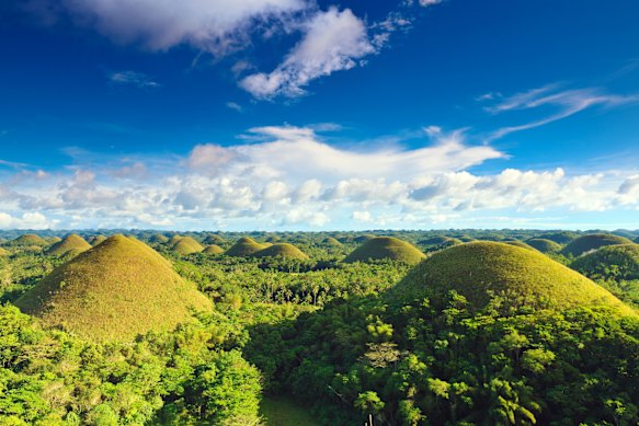 The Chocolate Hills of Bohol.
