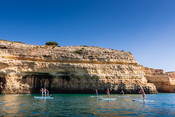 Paddleboarding… prepare to get wet.