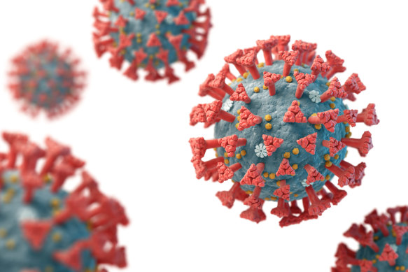 The SARS-CoV-2 virus is covered in spike proteins that can be targeted by vaccines and drugs.