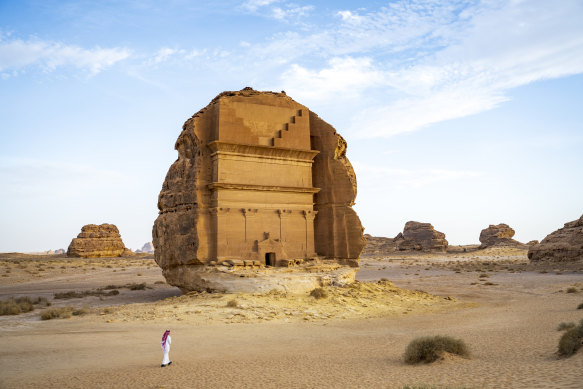 Water flow is rare in arid Saudi Arabia. 